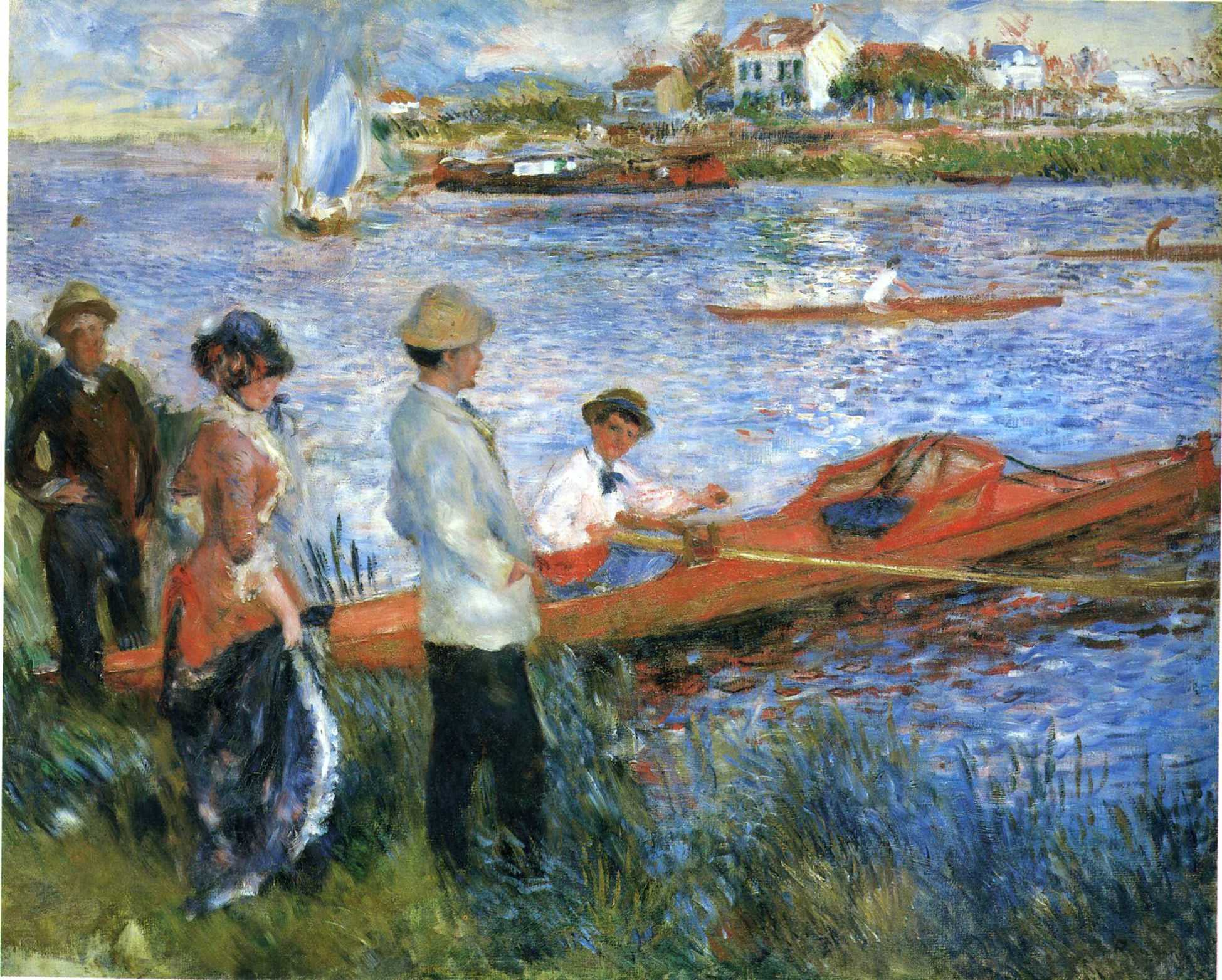 Oarsmen at Chatou - Pierre-Auguste Renoir painting on canvas